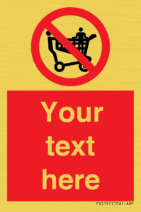 Custom No Climbing on Trolley Sign